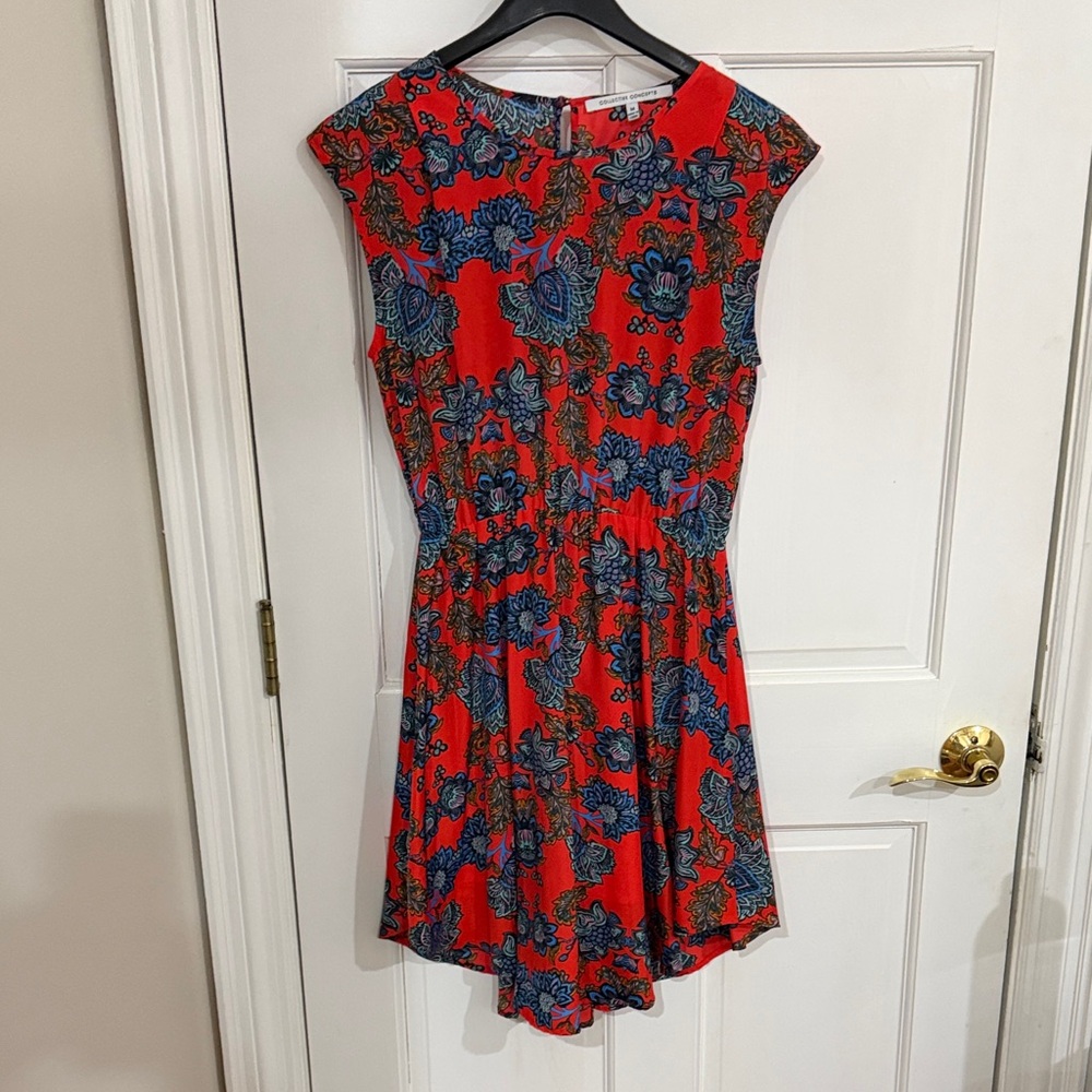 Collective Concepts Red and Blue Asymmetrical Dress